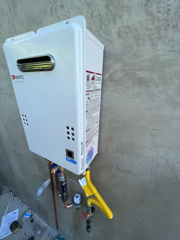 Tankless water heater installation for La Riviera homes